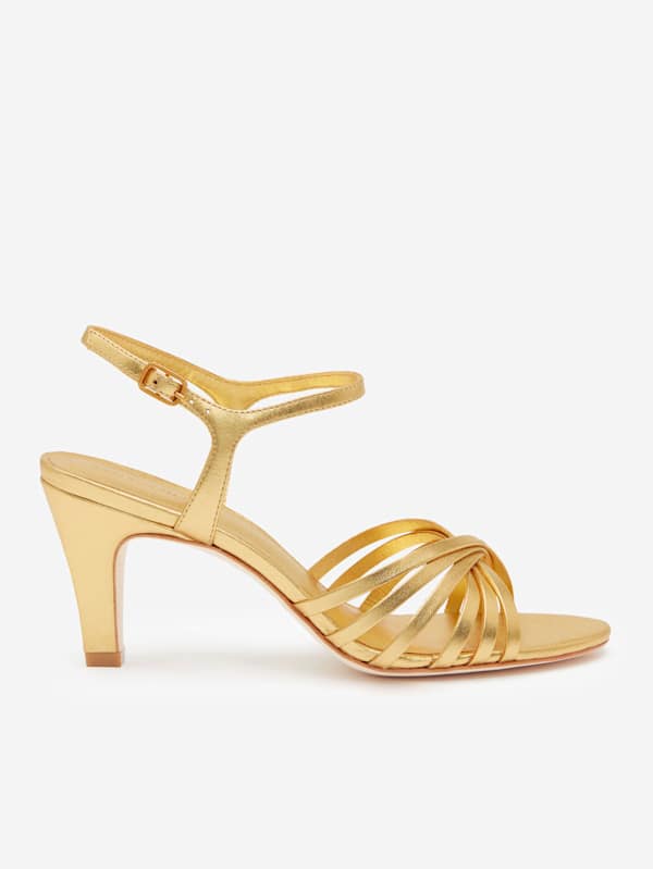 Paloma Heeled Sandal - Vintage Gold